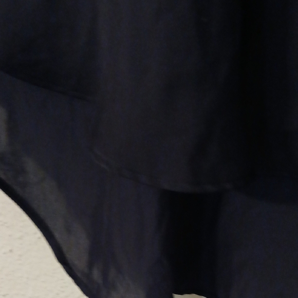 Zara Blue Boxy Tunic with Flutter Sleeves and Mandarin Collar - Picture 4 of 7